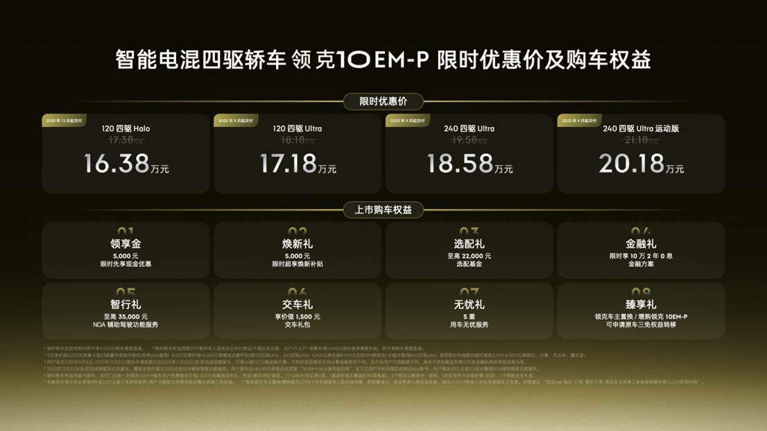 智能电混四驱轿车领克10 EM-P限时优惠16.38万起